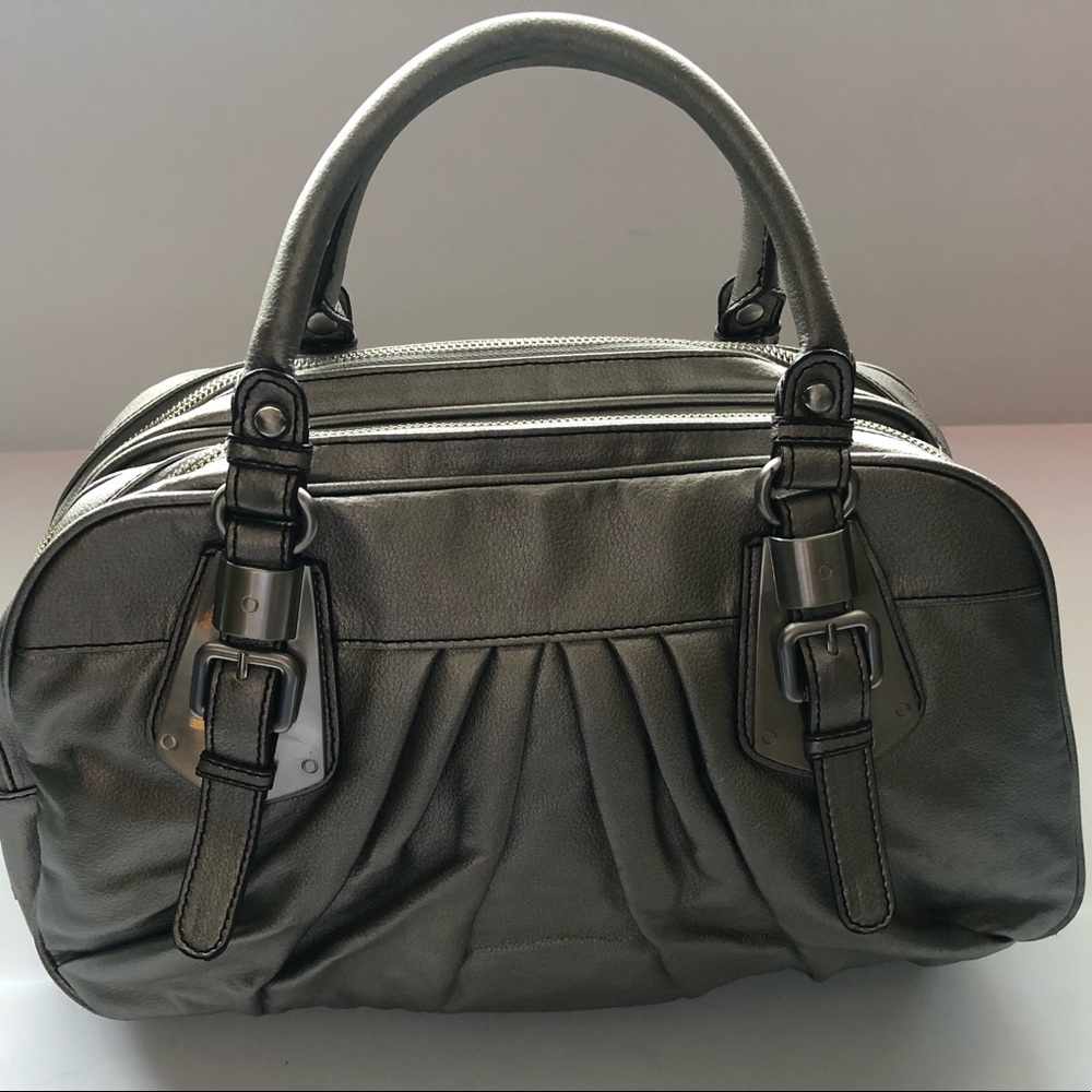 EUC The Limited Pewter Purse Handbag Tote